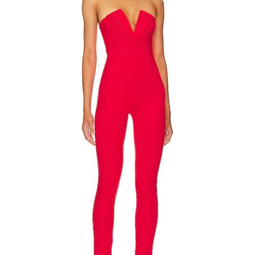 Superdown Madi Jumpsuit in Red Size Medium